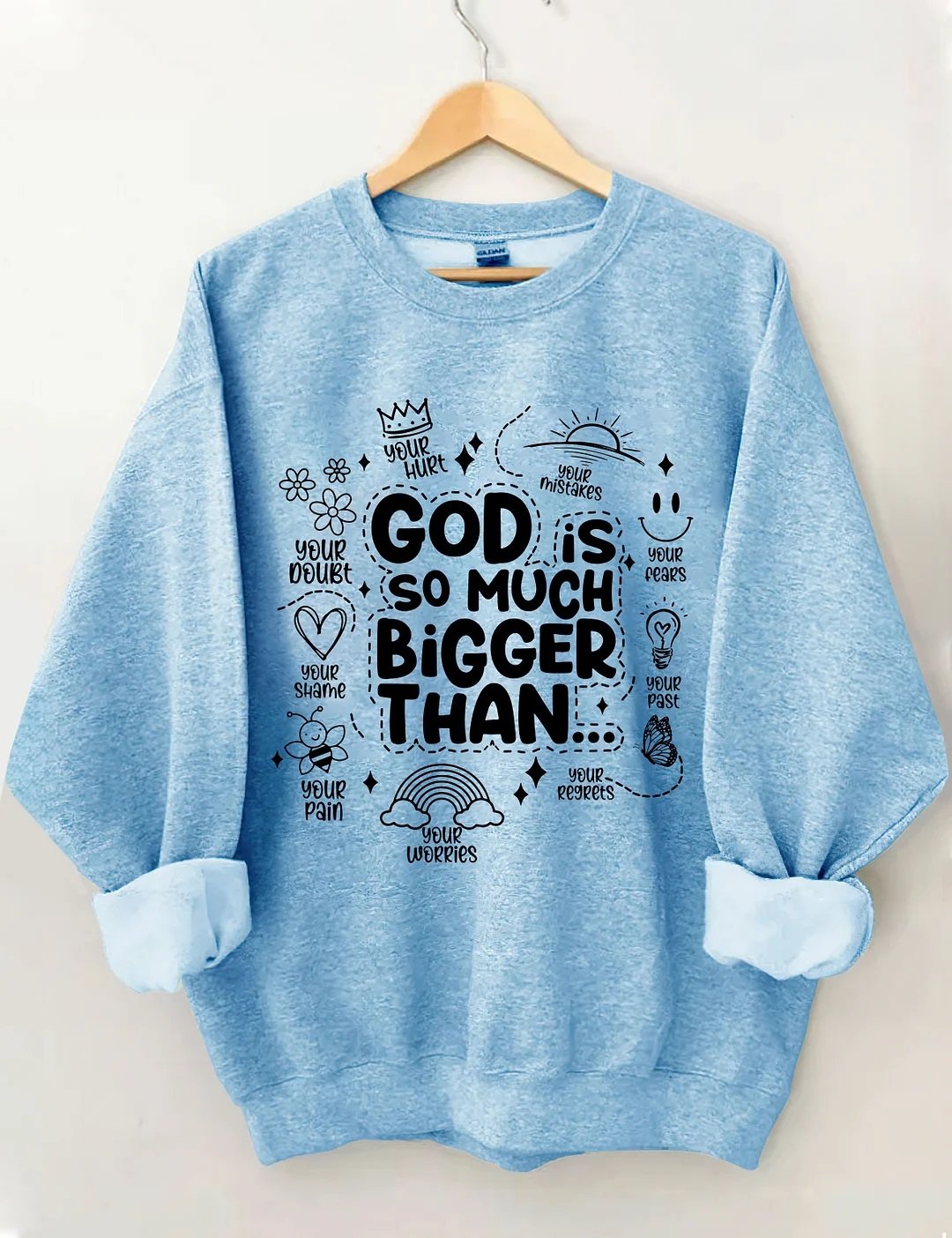 Women's Plus Size God is Bigger Sweatshirt