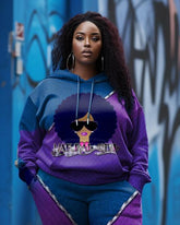 Women's Plus Size Afro Women Graffiti Hoodie Set (Pack of 2)