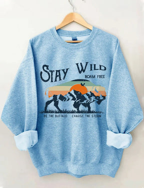 Women's Plus Size Stay Wild Buffalo Sweatshirt