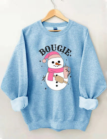 Women's Plus Size Bougie Snowman Sweatshirt