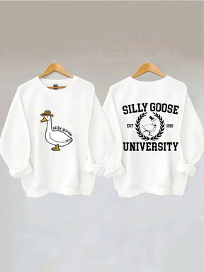 Women's Plus Size Silly Goose University Sweatshirt