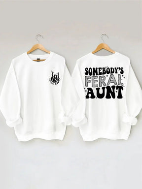 Women's Plus Size Somebody's Feral Aunt Sweatshirt