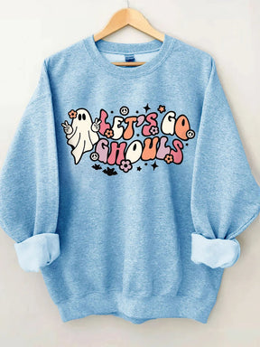 Women's Plus Size Lets Go Ghouls Sweatshirt