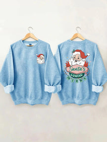 Women's Plus Size Santa's Coming To Town Sweatshirt