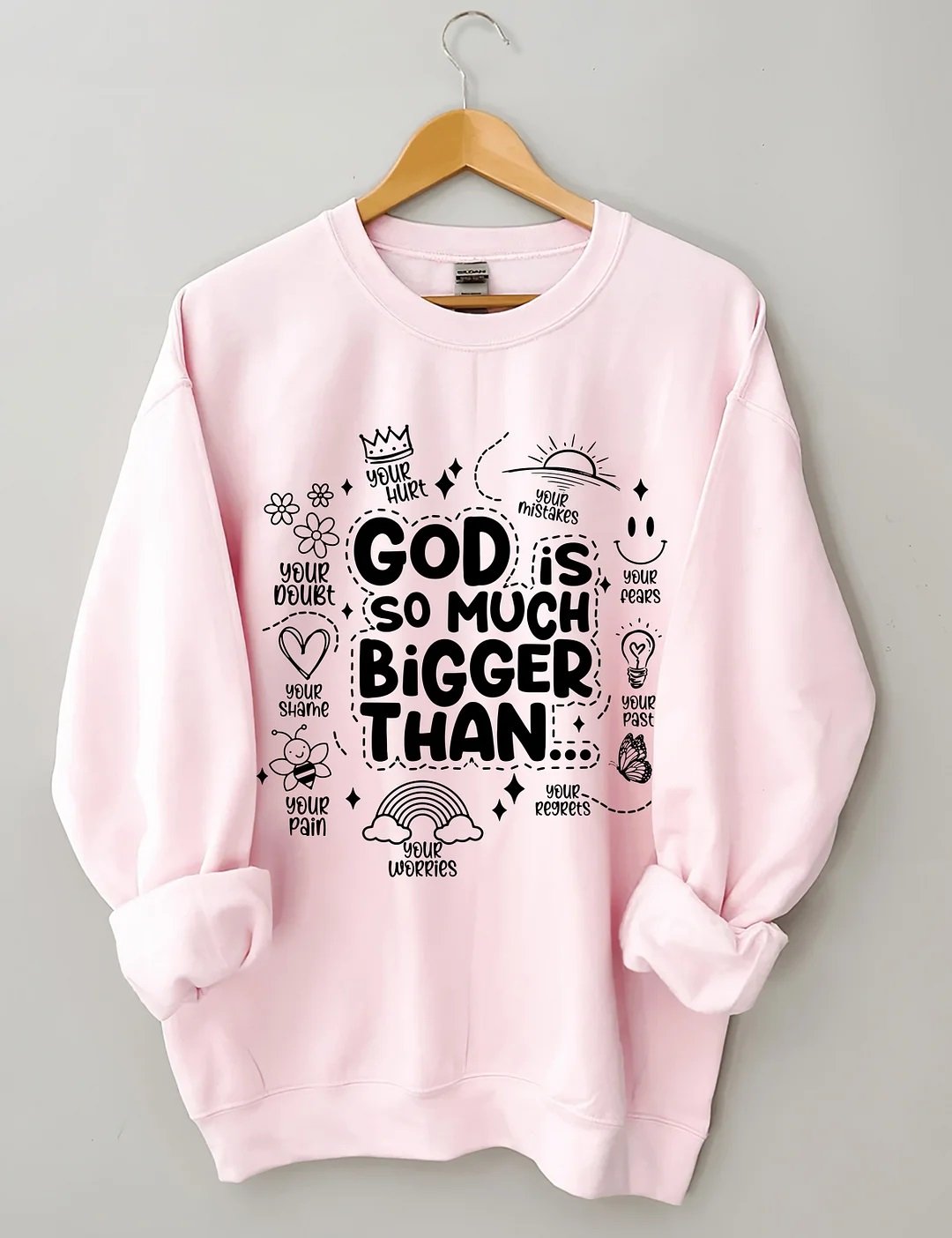 Women's Plus Size God is Bigger Sweatshirt