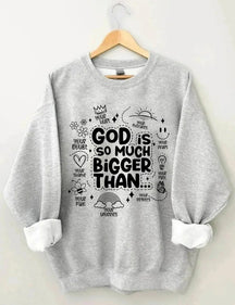 Women's Plus Size God is Bigger Sweatshirt