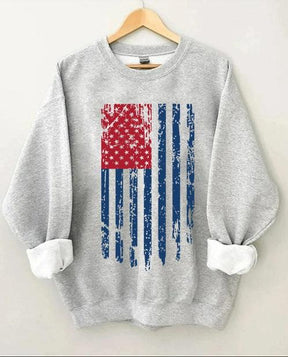 Women's Plus Size USA Flag Sweatshirt