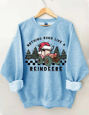 Women's Plus Size Nothing Runs Like A Reindeere Christmas Sweatshirt