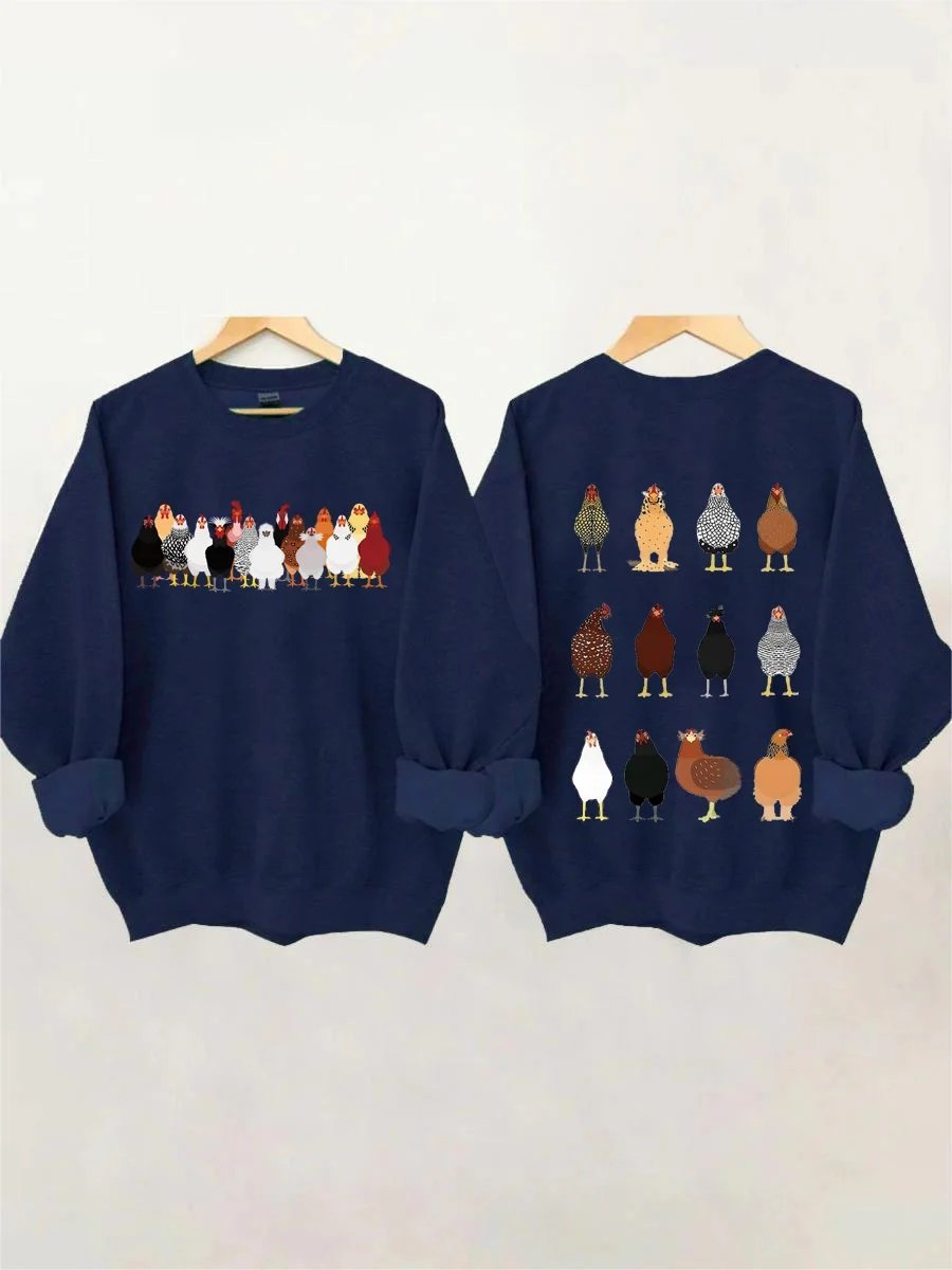 Women's Plus Size Love Chickens Sweatshirt