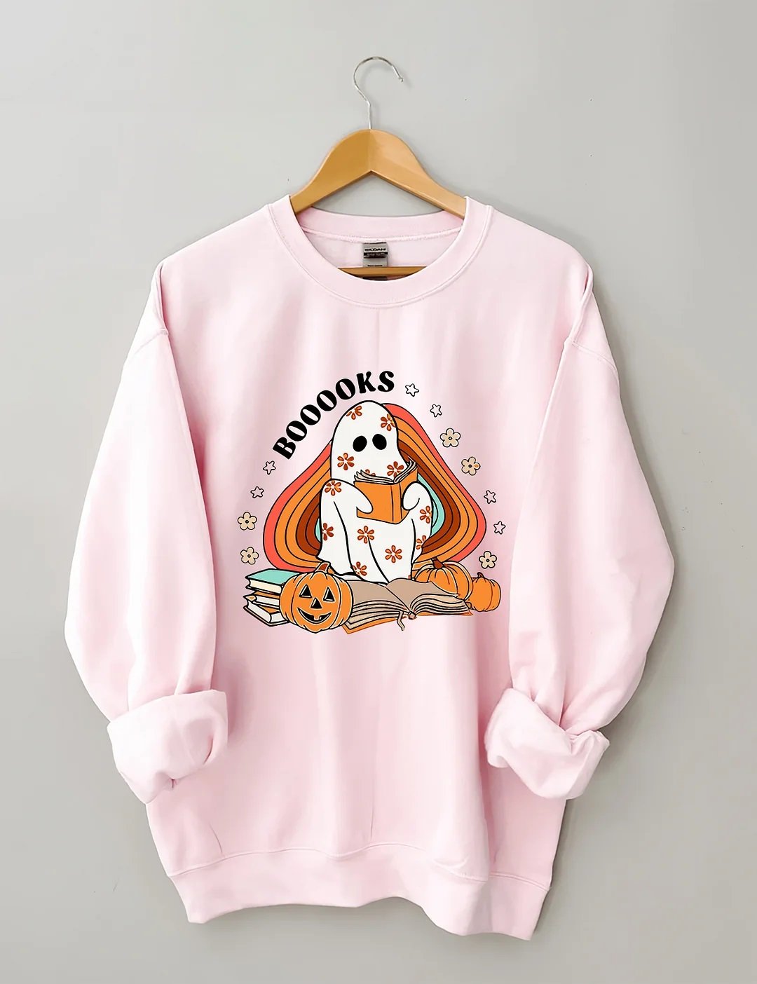 Women's Plus Size Boooooks Ghost Sweatshirt