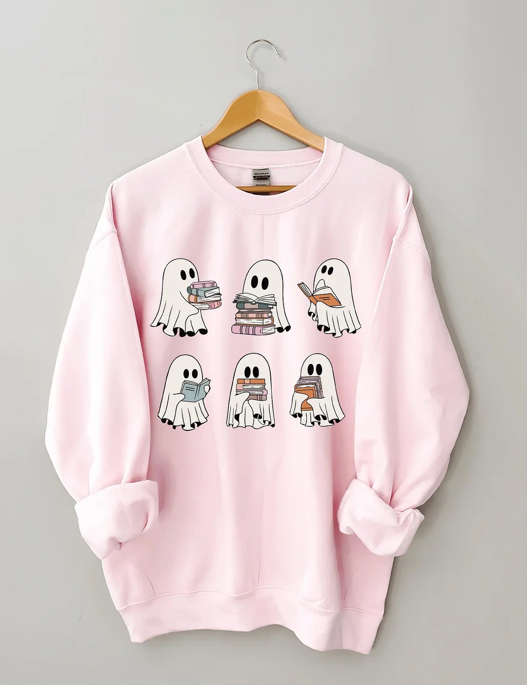 Women's Plus Size Ghost Reading Sweatshirt