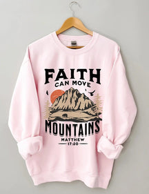 Women's Plus Size Faith Can Move Mountains Sweatshirt