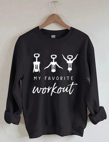 Women's Plus Size Wine Favorite Workout Sweatshirt