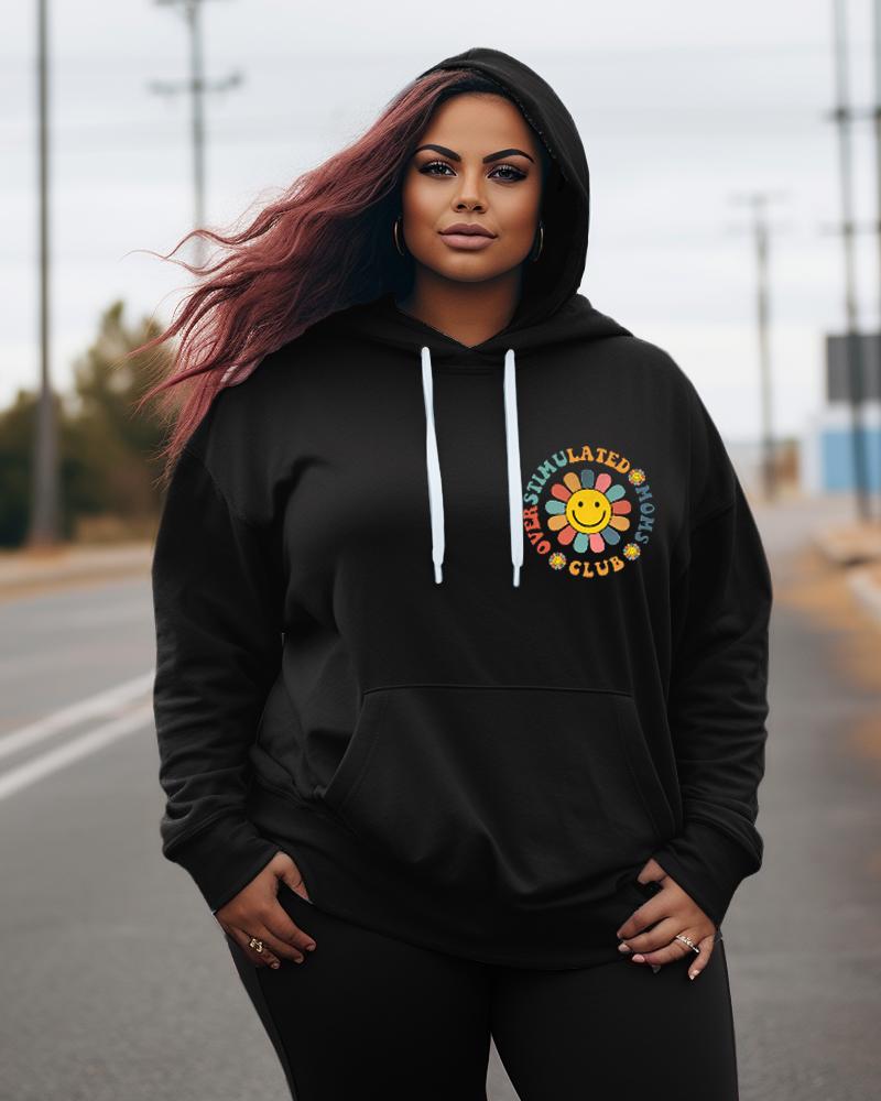 Women's Plus Overstimulated Moms Club Hoodie