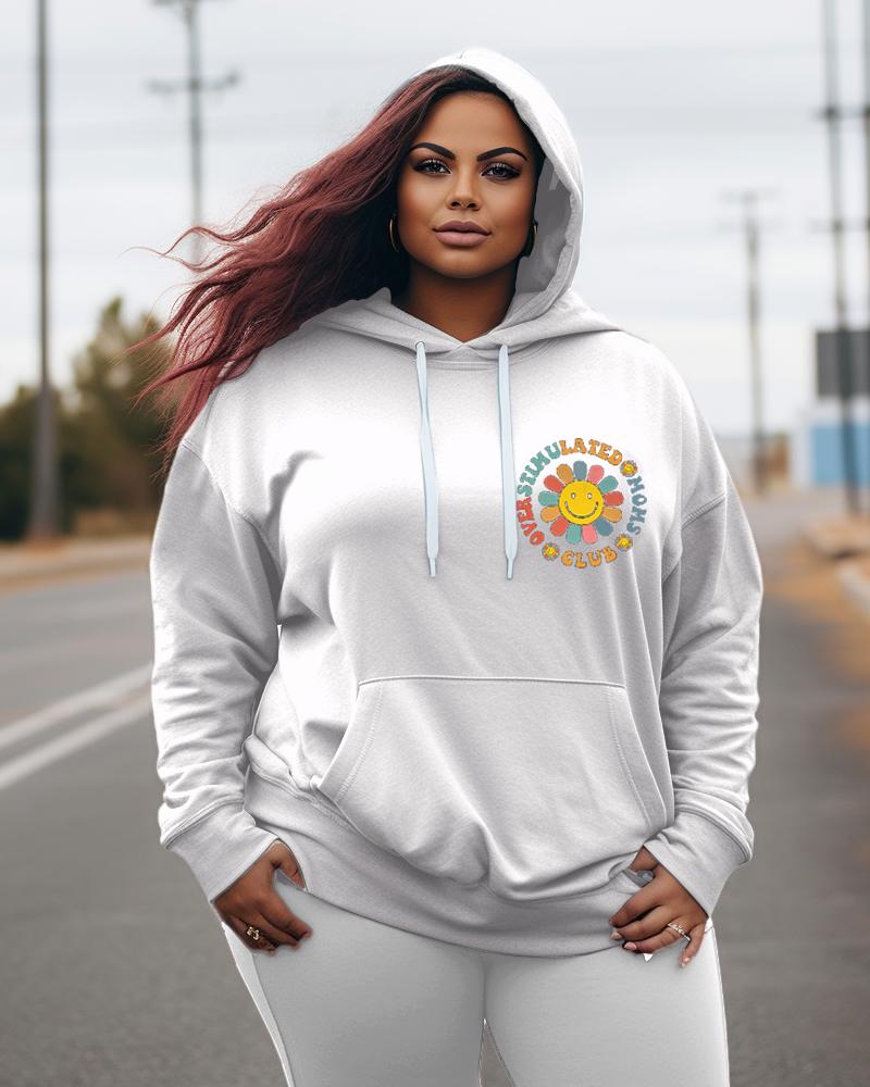 Women's Plus Overstimulated Moms Club Hoodie