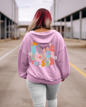 Women's Plus Here Comes The Sun Hoodie