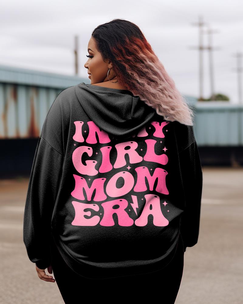 Women's Plus In My Girl Mom Era Hoodie