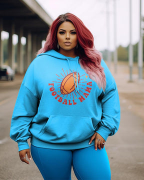 Women's Plus In My Football Mama Era Hoodie