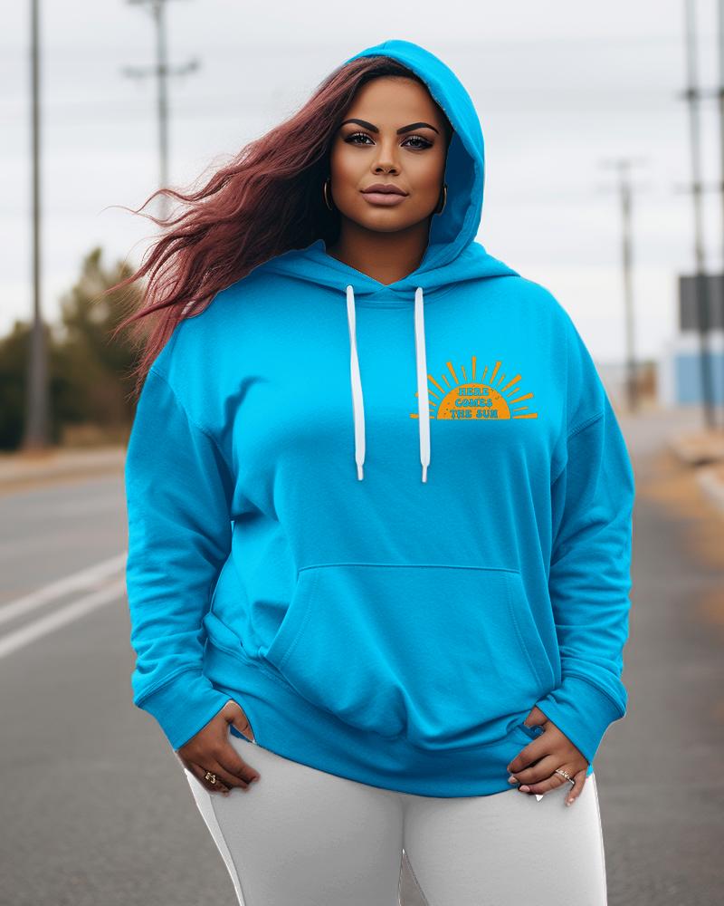 Women's Plus Here Comes The Sun Hoodie