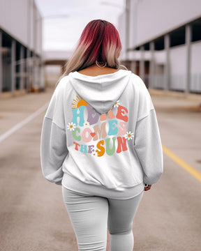 Women's Plus Here Comes The Sun Hoodie