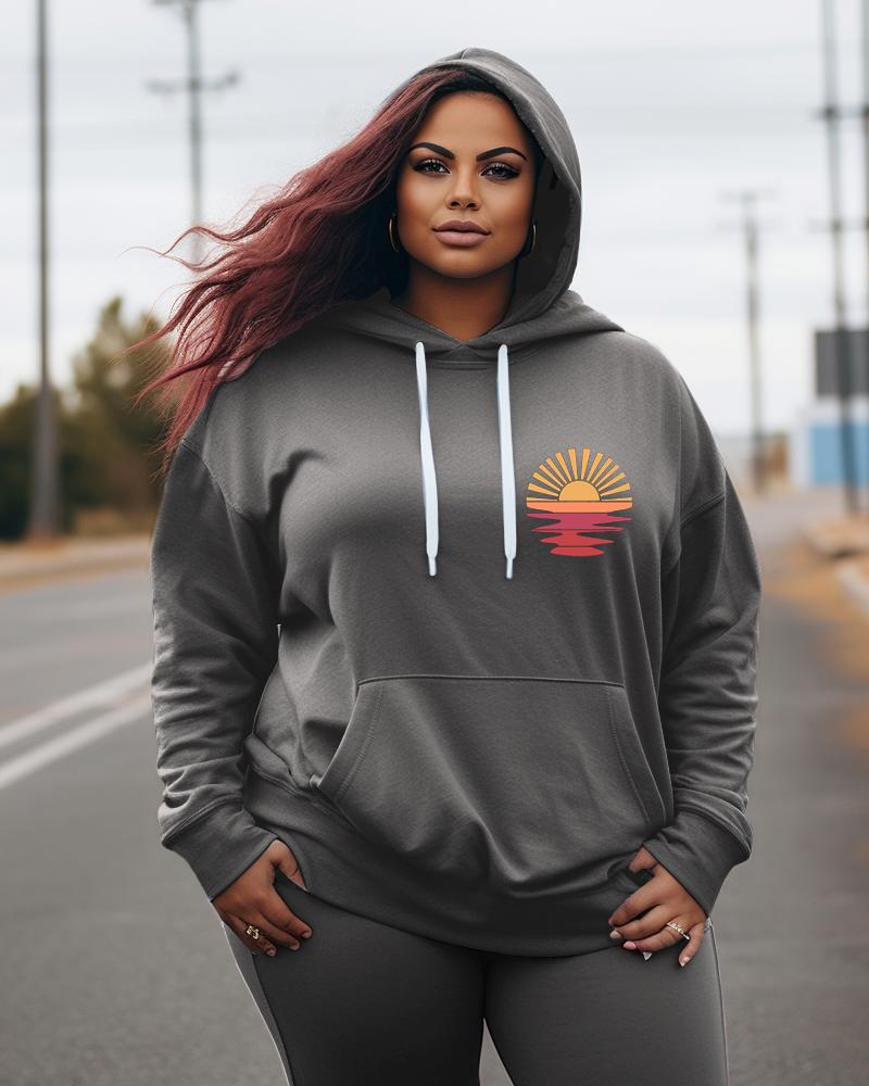 Women's Plus Lets Watch The Sunset Hoodie