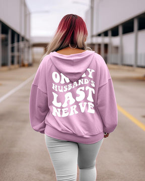 Women's Plus On My Husband's Last Nerve Hoodie