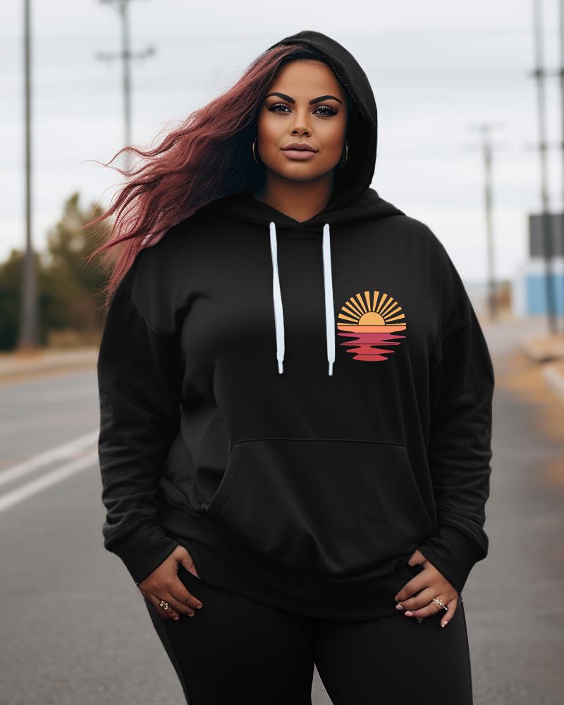 Women's Plus Lets Watch The Sunset Hoodie