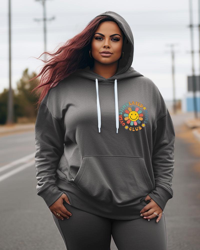 Women's Plus Overstimulated Moms Club Hoodie