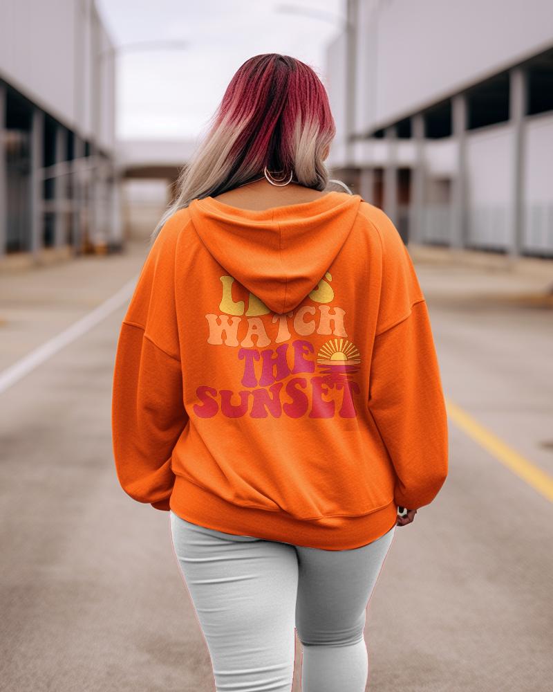 Women's Plus Lets Watch The Sunset Hoodie