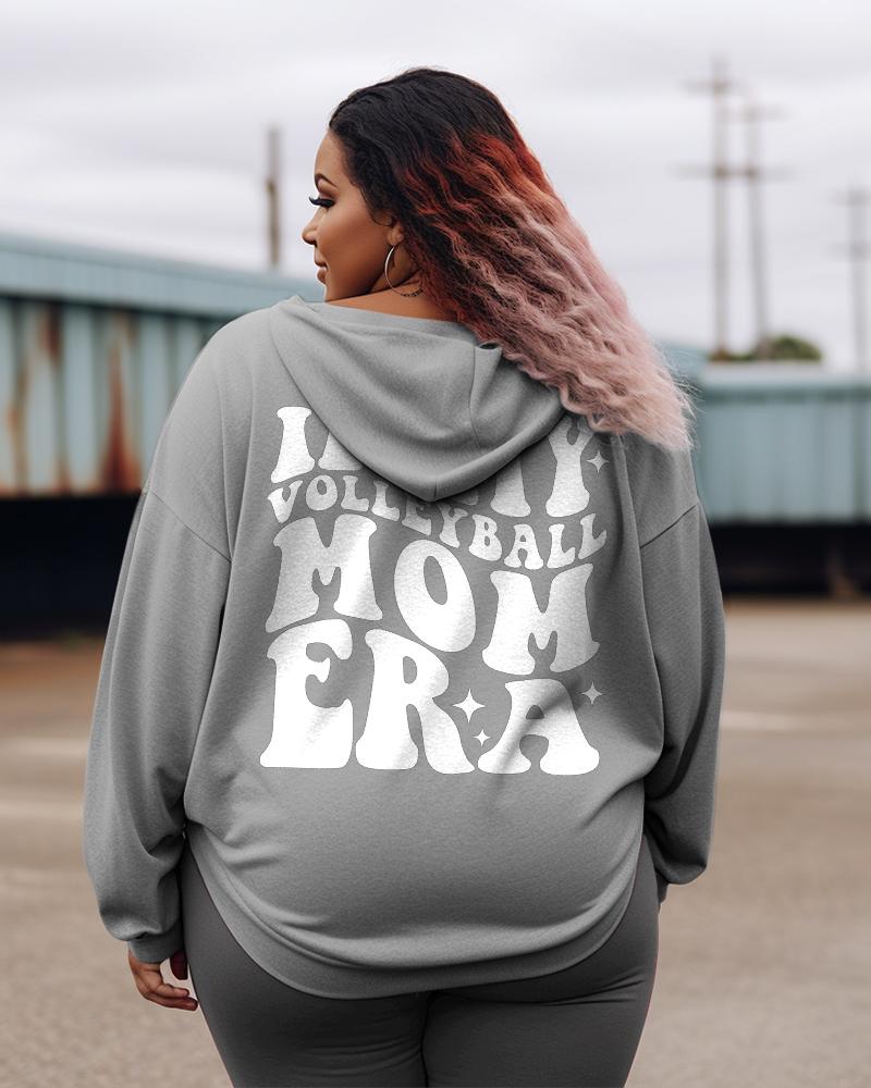 Women's Plus In My Volleyball Mom Era Hoodie