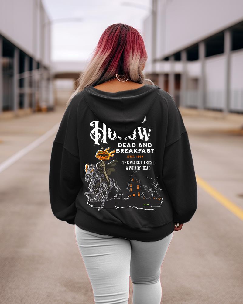 Women's Plus Sleepy Hollow Dead And Breakfast Hoodie