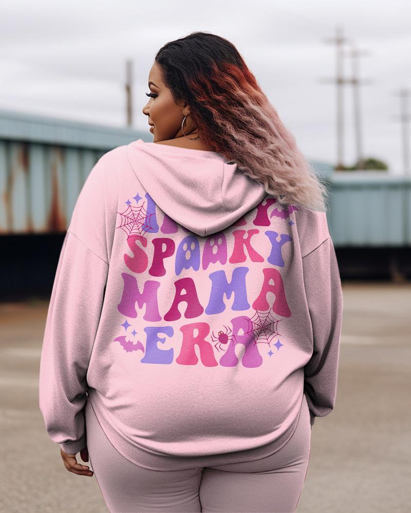 Women's Plus In My Spooky Mama Era Hoodie