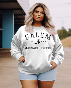 Women's Plus Size Casual Salem Massachusetts Sweatshirt