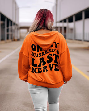 Women's Plus On My Husband's Last Nerve Hoodie