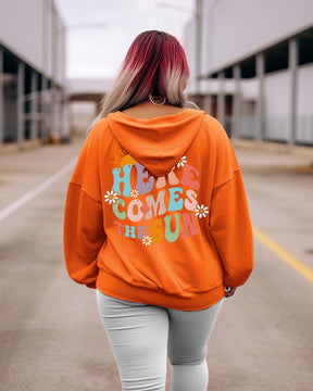 Women's Plus Here Comes The Sun Hoodie