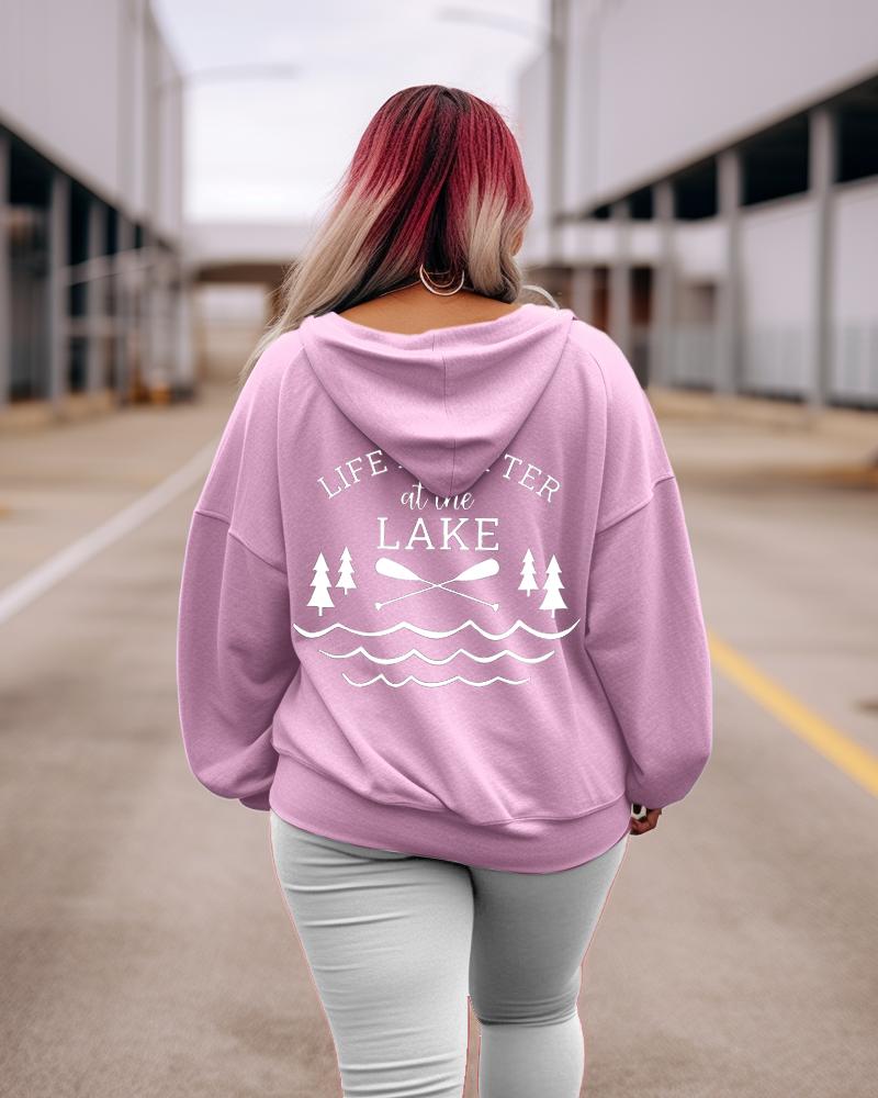 Women's Plus Life Is Better At The Lake Hoodie