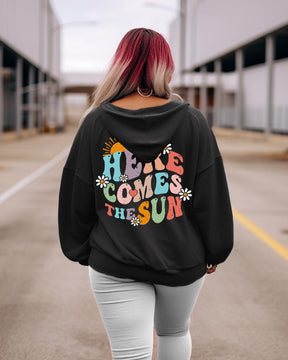 Women's Plus Here Comes The Sun Hoodie