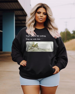 Women's Plus Size Casual Frog And Toad Sweatshirt