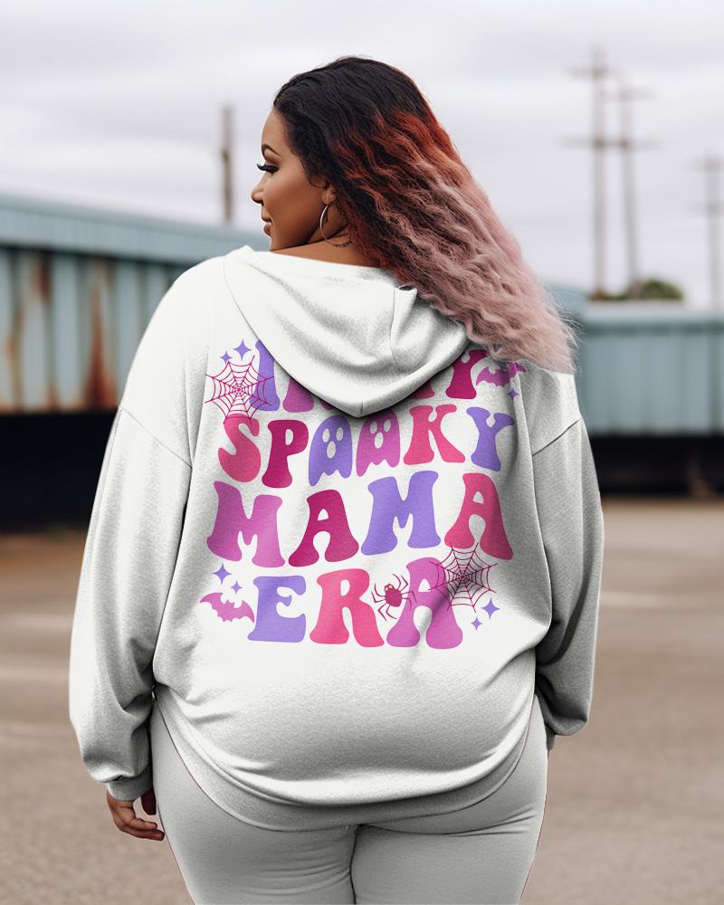 Women's Plus In My Spooky Mama Era Hoodie