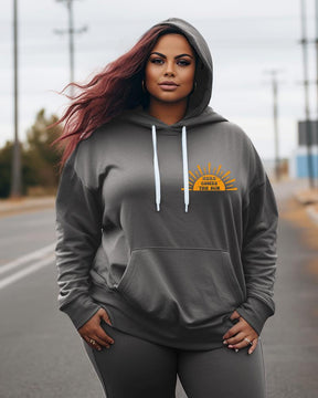 Women's Plus Here Comes The Sun Hoodie