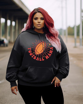 Women's Plus In My Football Mama Era Hoodie