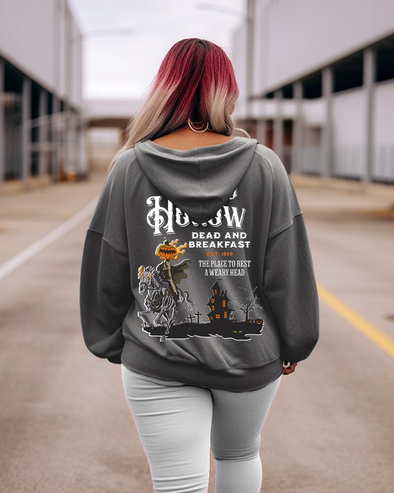 Women's Plus Sleepy Hollow Dead And Breakfast Hoodie