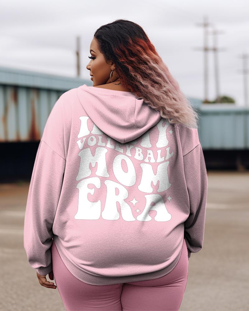 Women's Plus In My Volleyball Mom Era Hoodie