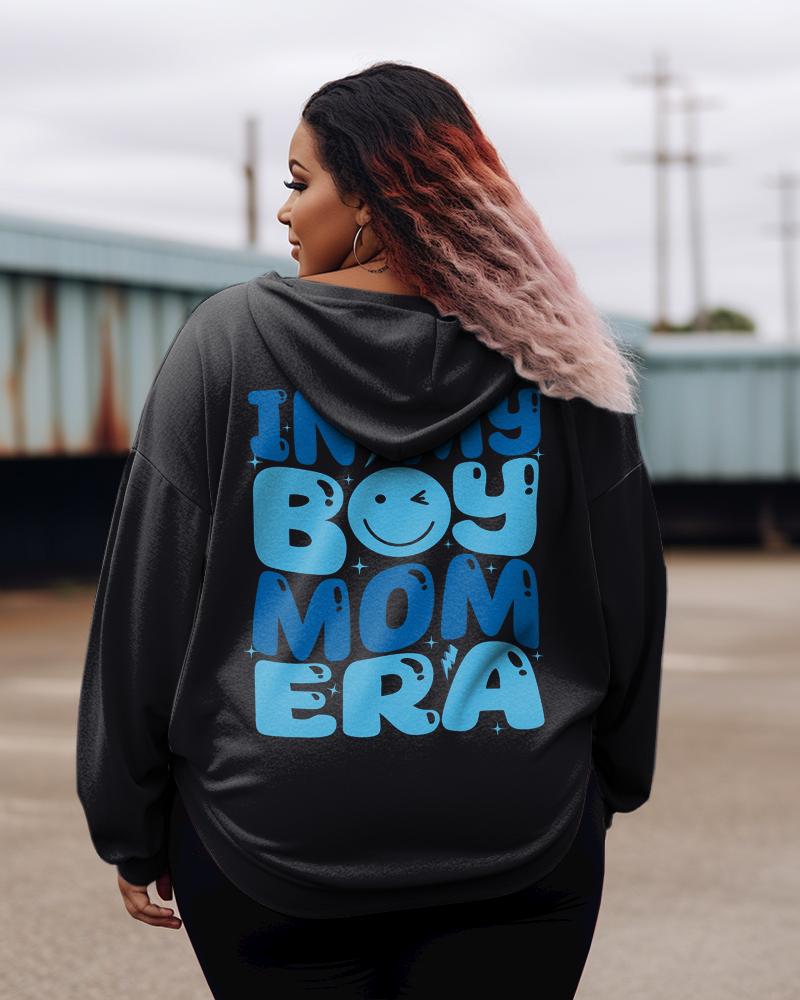 Women's Plus In My Boy Mom Era Hoodie