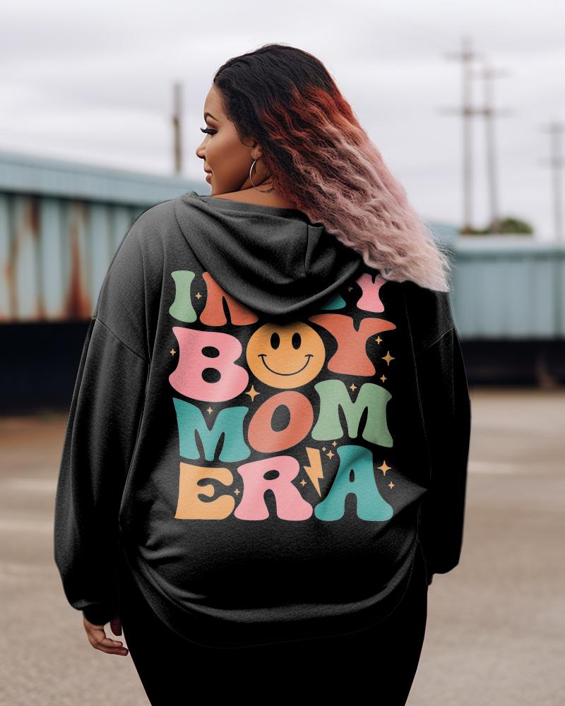 Women's Plus In My Boy Mom Era Hoodie