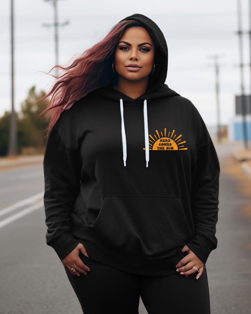 Women's Plus Here Comes The Sun Hoodie